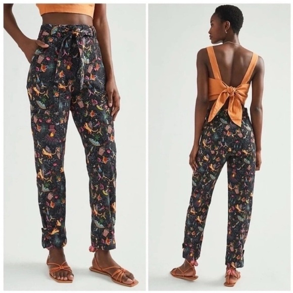 Farm Rio Anthropologie Amorina Utility Pants NWT - Picture 1 of 10
